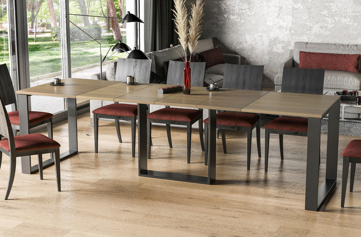 ESSTISCH Borys ausziehbar bis 310 cm - Eichefarben, Holzwerkstoff (130/90/76cm) - Endo-Moebel
