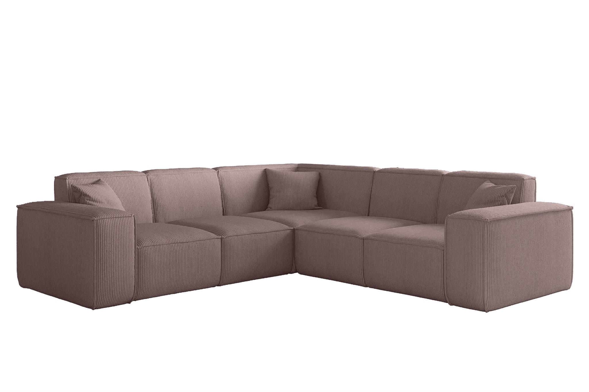 SOFA Celes Premium Stoff Scala - Lila, Holzwerkstoff/Textil (246/246cm) - Fun Möbel