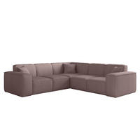 SOFA Celes Premium Stoff Scala - Lila, Holzwerkstoff/Textil (246/246cm) - Fun Möbel