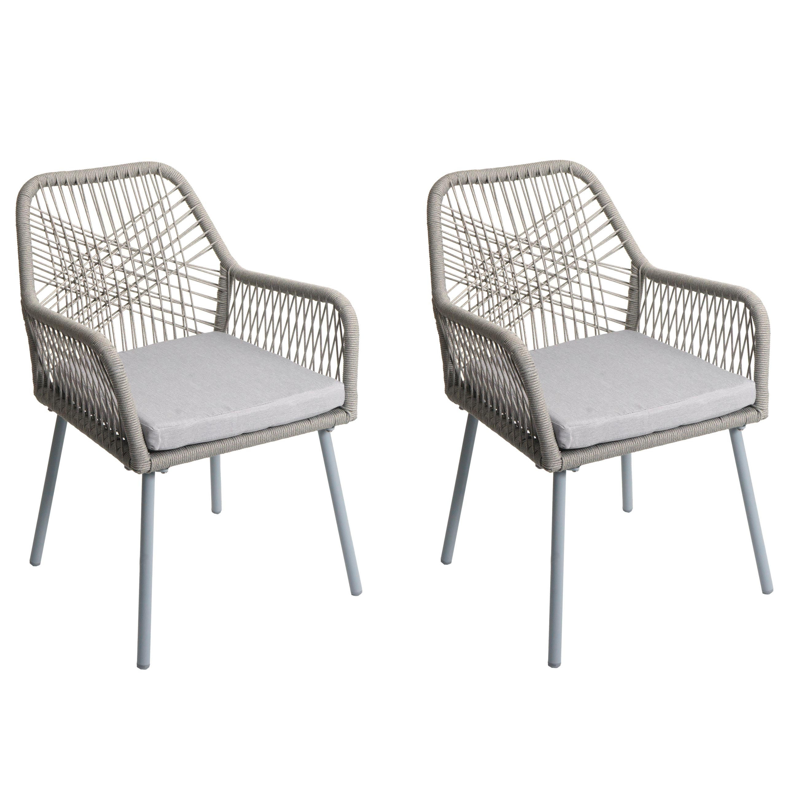 GARTENSTUHL Grau - Grau, Textil (54/81/62cm) - MCW