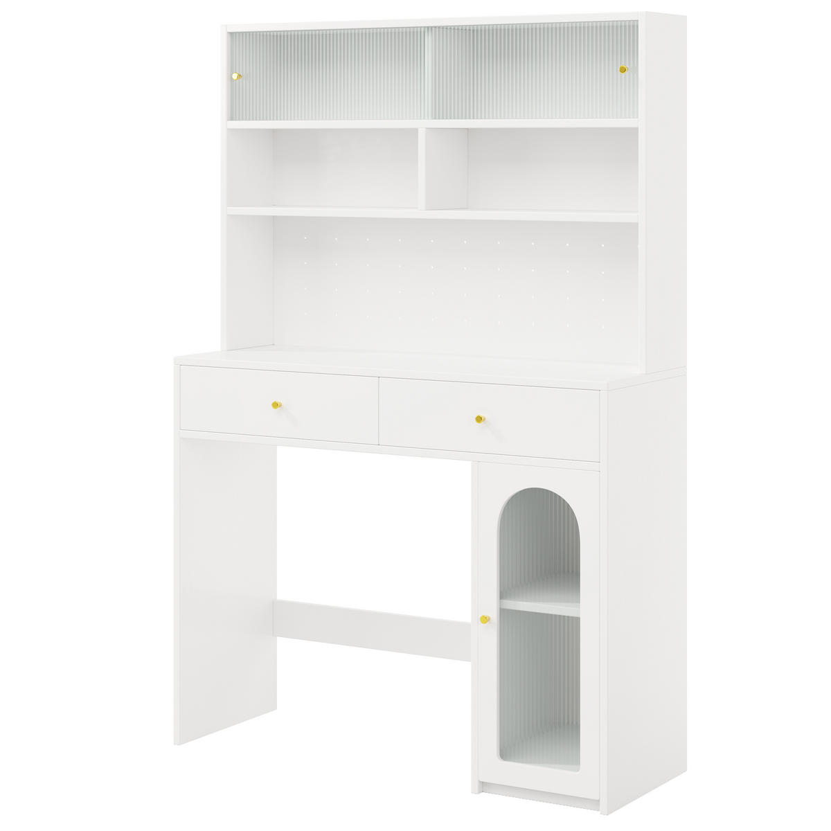 BUFFET 120/45/180 cm weiß aus MDF mit Hakenleiste - Weiß, Holzwerkstoff (120/180/45cm) - OKWISH