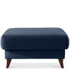HOCKER GUSTAVO Velours, Dunkelbau - Dunkelblau, Holz/Holzwerkstoff (92/49/92cm) - KONSIMO®