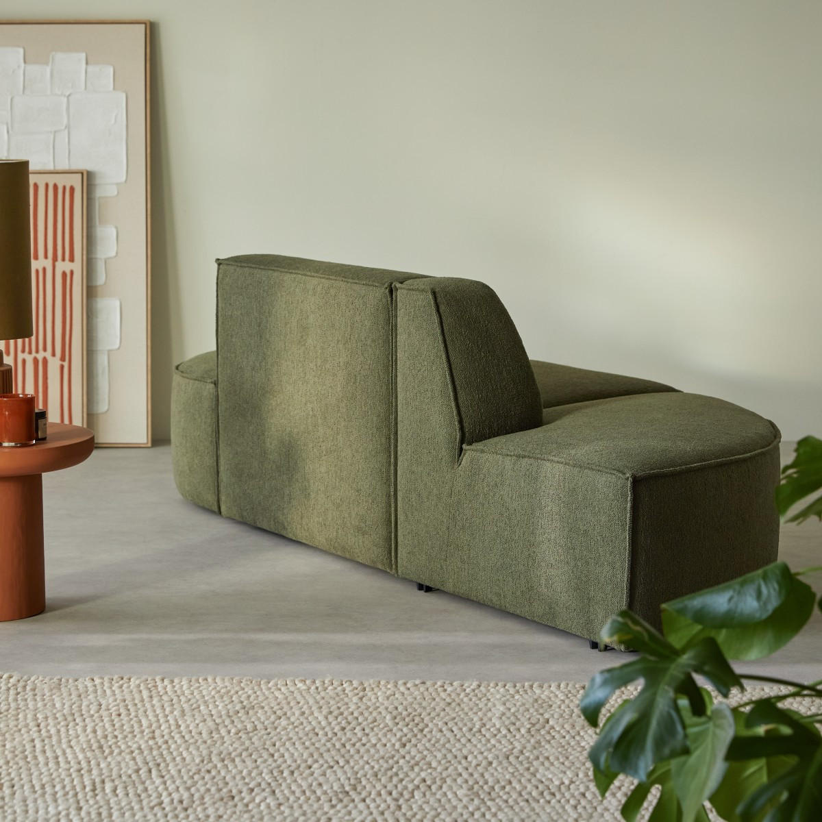 SOFA Dario Grün aus Stoff - Grün, Textil (247/75/93cm) - Tikamoon