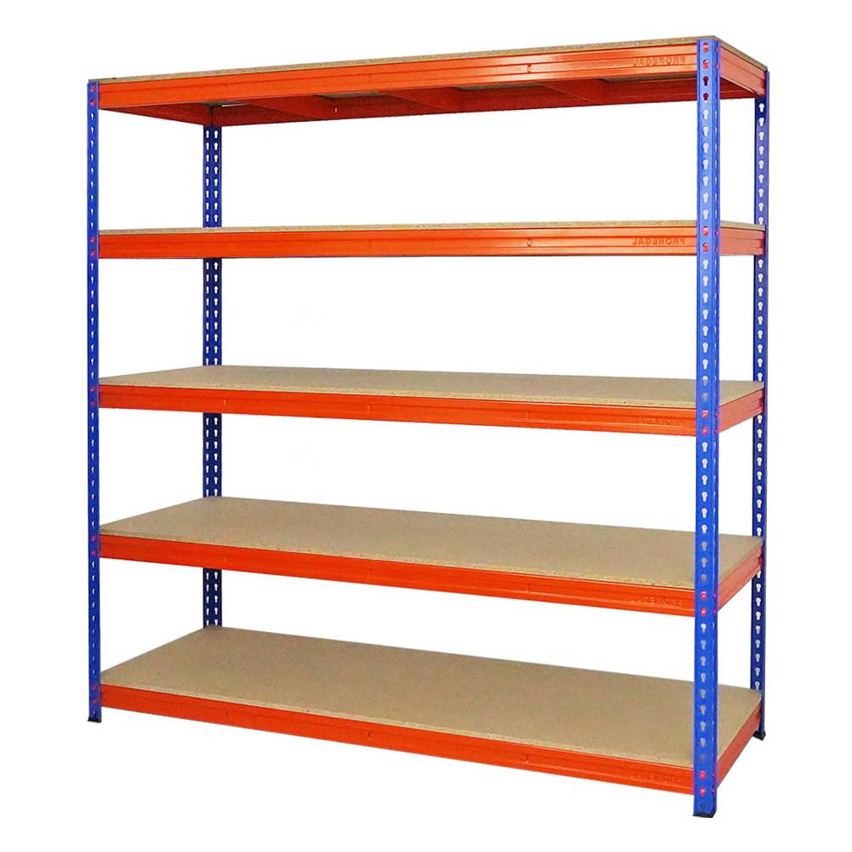 SCHWERLASTREGAL Bison 3er-Set mit 3x 200x200x60 cm 5 Fachböden Fachlast 600 kg Blau-Orange - Orange, Metall (600/200/60cm) - PROREGAL