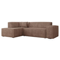 ECKSOFA Lordin, Seite: Links - Hellbraun, Holz/Textil (267/205cm) - MIRJAN24