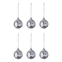 WEIHANCHTSBAUMKUGEL (6er-Set) Disco - Silberfarben, Kunststoff (5/5/5cm) - Butlers