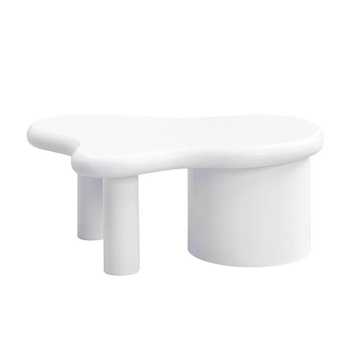 COUCHTISCH mit 2 Schubladen 97 x 64 cm MDF Weiß - Weiß, Holz (97/64/42cm) - Meubliv