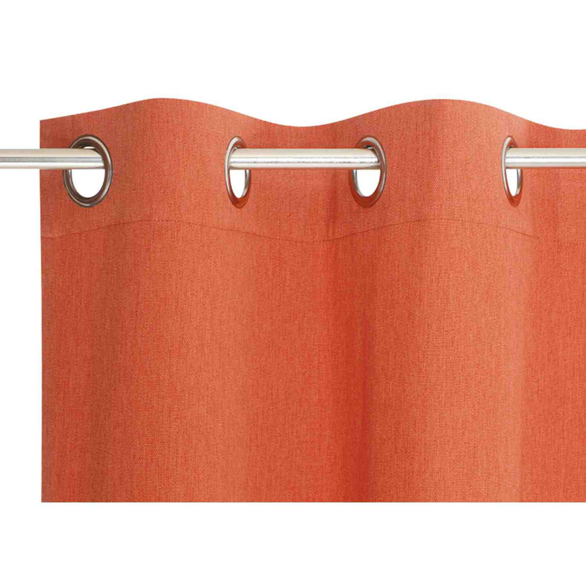 BLICKDICHTER ÖSENVORHANG Dove Signature - Terra cotta, Textil (140/0.5/245cm) - Tom Tailor