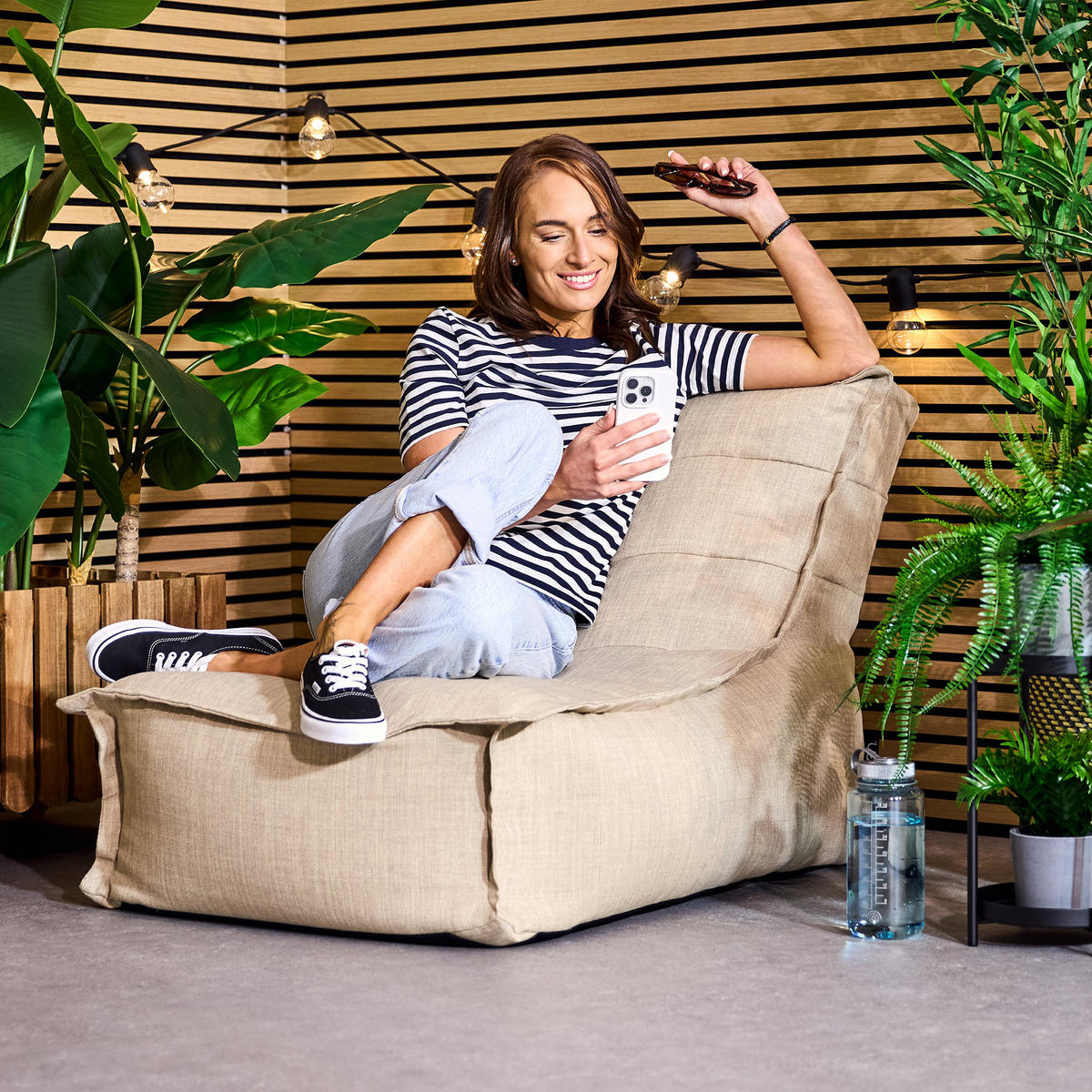 OUTDOORSITZSACK Skandi - Beige, Kunststoff/Textil (75/75/96cm) - icon