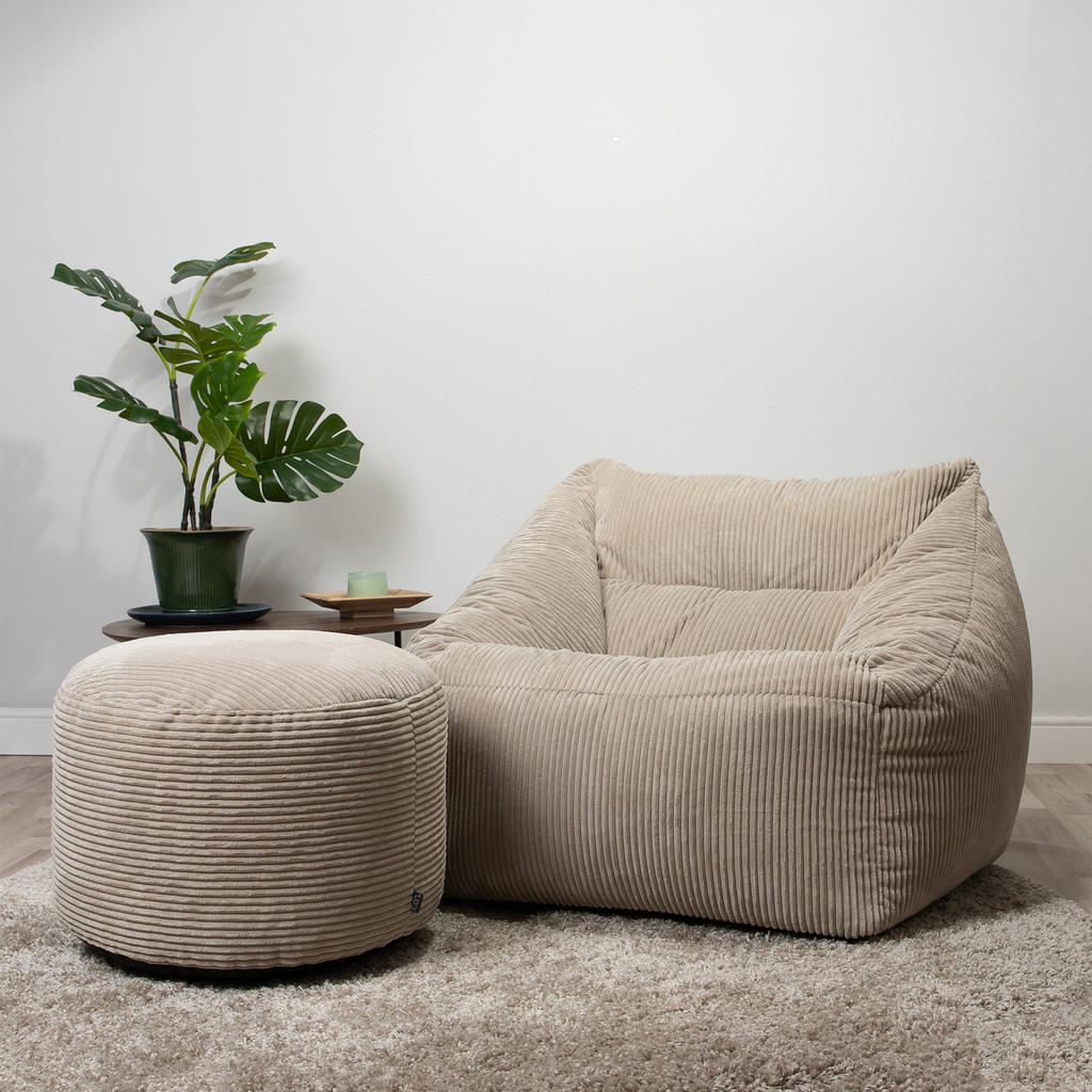 Thumbnail - icon Sitzsack, Beige, Textil, 340 L, 1-Sitzer, Freiform, 100x80x88 cm, Hergestellt in Deutschland, Oeko-Tex® Standard 10...