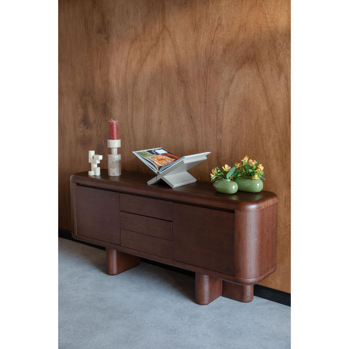 SIDEBOARD Herman Walnussfarbe - Braun, Holzwerkstoff (160/72/40cm) - Dutchbone