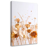 LEINWANDBILD Feldblumen in Beige Natur 80x120cm - Beige, Textil (80/120cm) - Feeby