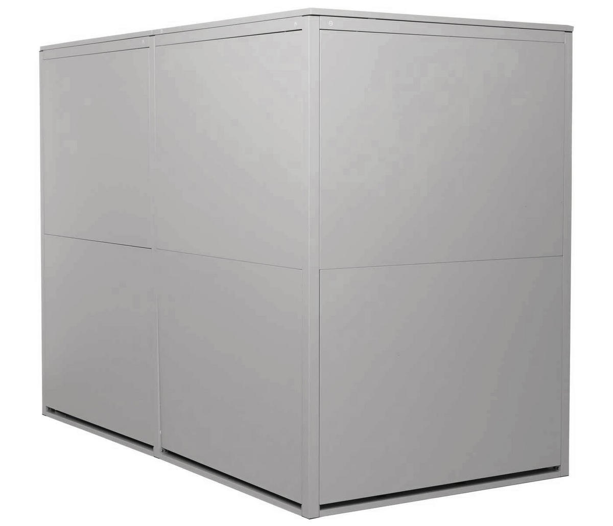 FAHRRADGARAGE 2er 160x113x209cm abschließbar Metall Hellgrau - Hellgrau, Metall (113/160/209cm) - PROREGAL