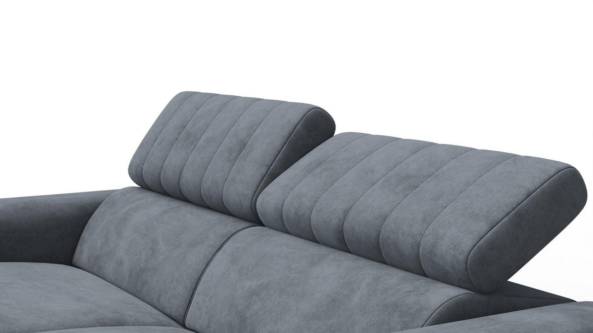 RELAXSOFA NORDEL 3-Sitzer, dunkelgrau - Dunkelgrau/Schwarz, Holz/Textil (194/80/105cm) - Courtois Laville