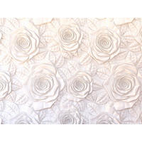 FOTOTAPETE Blumen in 3D-Optik 375 x 270 cm - Weiß, Papier (375/270cm) - Sanders & Sanders