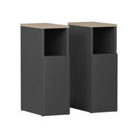 NACHTTISCH Enton Anthrazit/Sonoma 2er set - Anthrazit, Holzwerkstoff (20/59.5/35cm) - Vicco