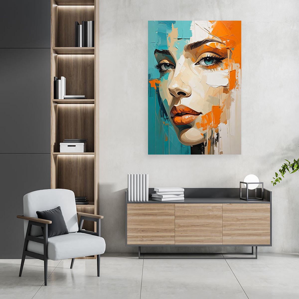 LEINWANDBILD Menschen & Charaktere 60x90cm - Multicolor, Textil (60/90cm) - Feeby