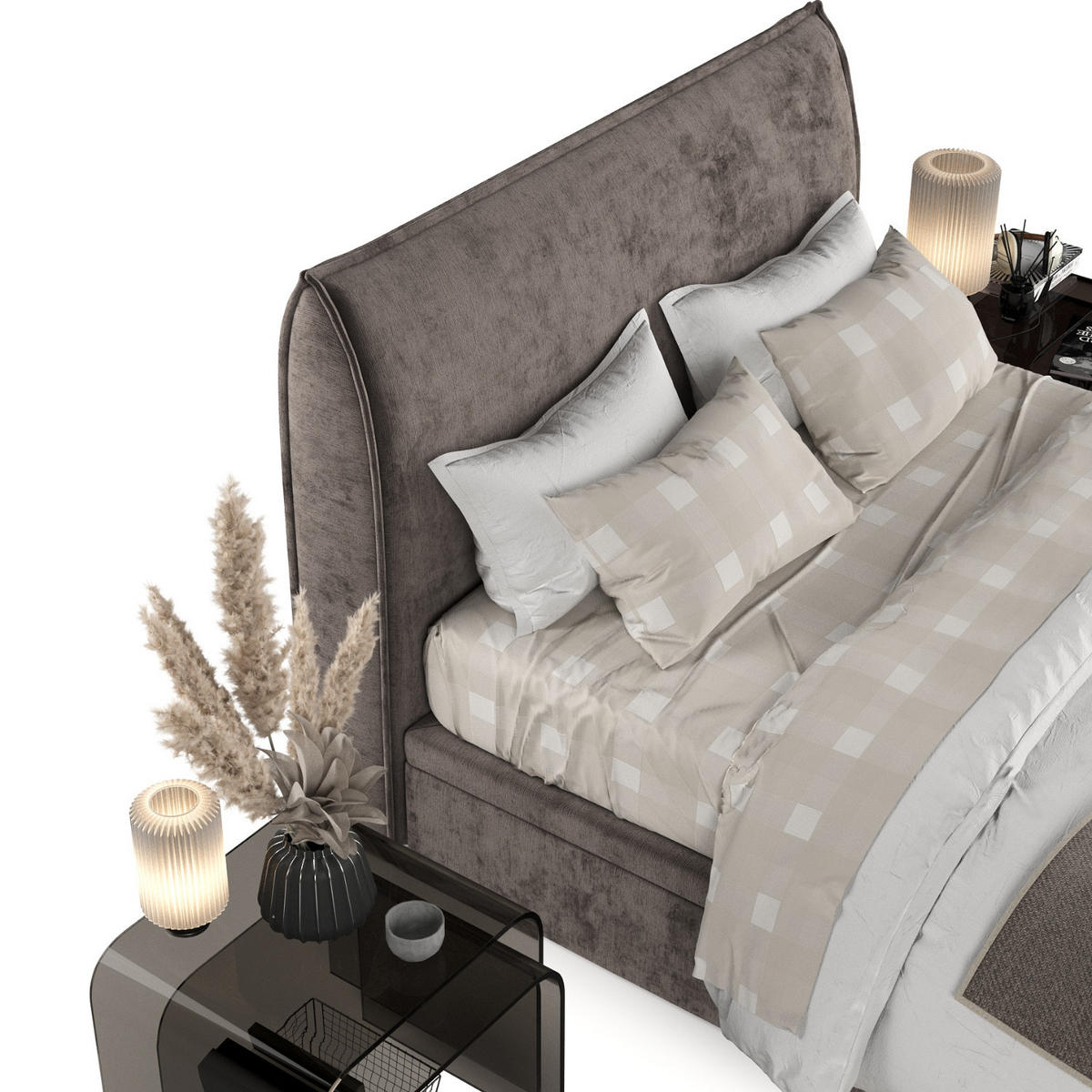 POLSTERBETT Tuvalu mit Stauraum 160/200 cm Braun im Lotta Stoff - Schwarz/Braun, Holz/Holzwerkstoff (160/200cm) - AltaBeds