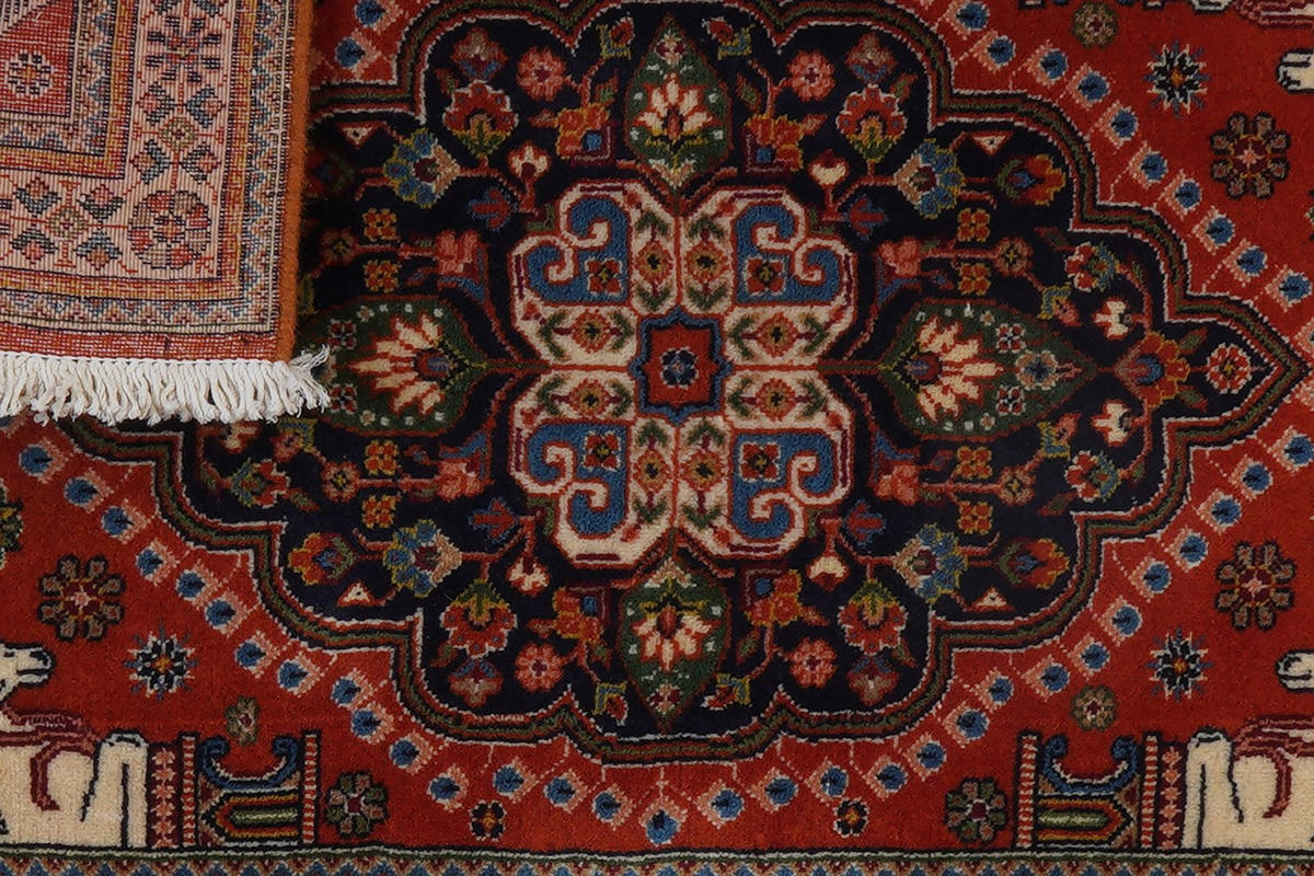 ORIENTTEPPICH handgeknüpft Gashgai Blau 83/56 cm Schurwolle - Blau, Textil (56/83cm) - Looma