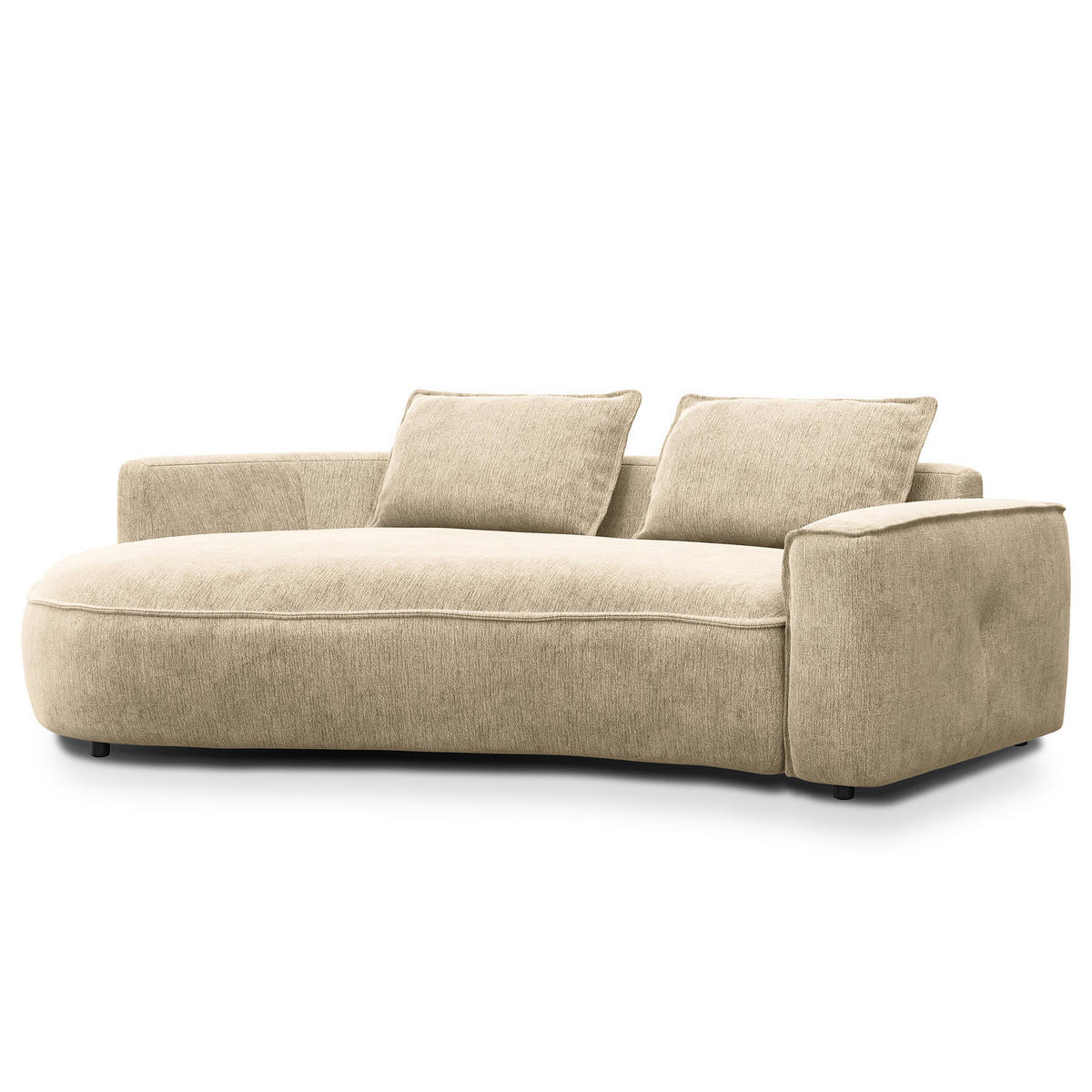 2,5-SITZER SOFA - Taupe, Textil (217/82/156cm) - home24