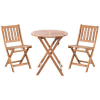 BISTRO-SET Braun Febbio - Braun, Holz - Beliani