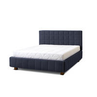 POLSTERBETT Quadro 160x200 in Siena Dark Blue - Dunkelblau, Holz (160/200cm) - Letti Moderni
