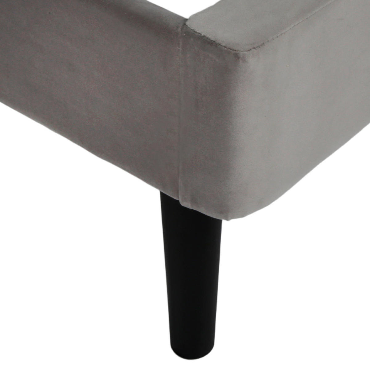 POLSTERBETT 160x200 cm Grau samt - Grau, Textil (160/200cm) - Home Collective