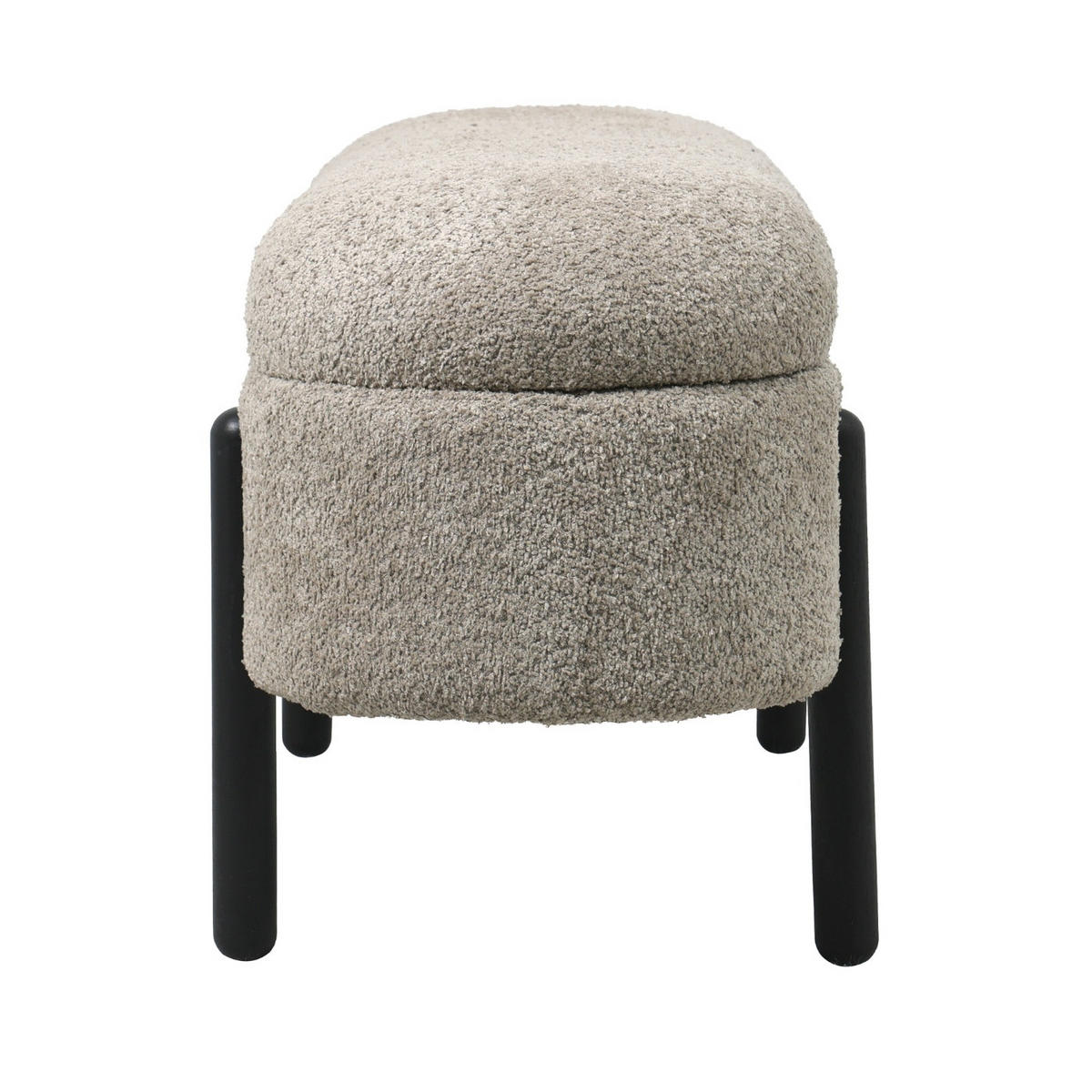 AUFBEWAHRUNGSBANK aus Stoff 108x41x48cm, taupe - Taupe, Holz (108/48/41cm) - Giga Meubel
