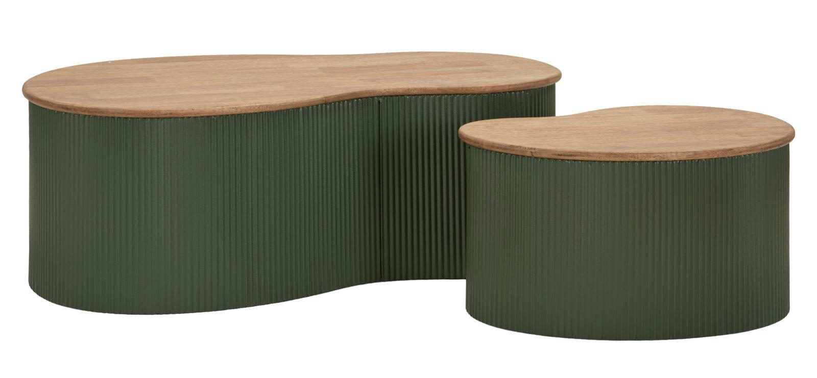 Mauro Ferretti Couchtische Grün, Braun 87x32x53 cm