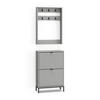 GARDEROBE Eliza Grau 60 x 92 cm Set, 2 Teile - Grau, Holzwerkstoff (60/92/24cm) - Vicco