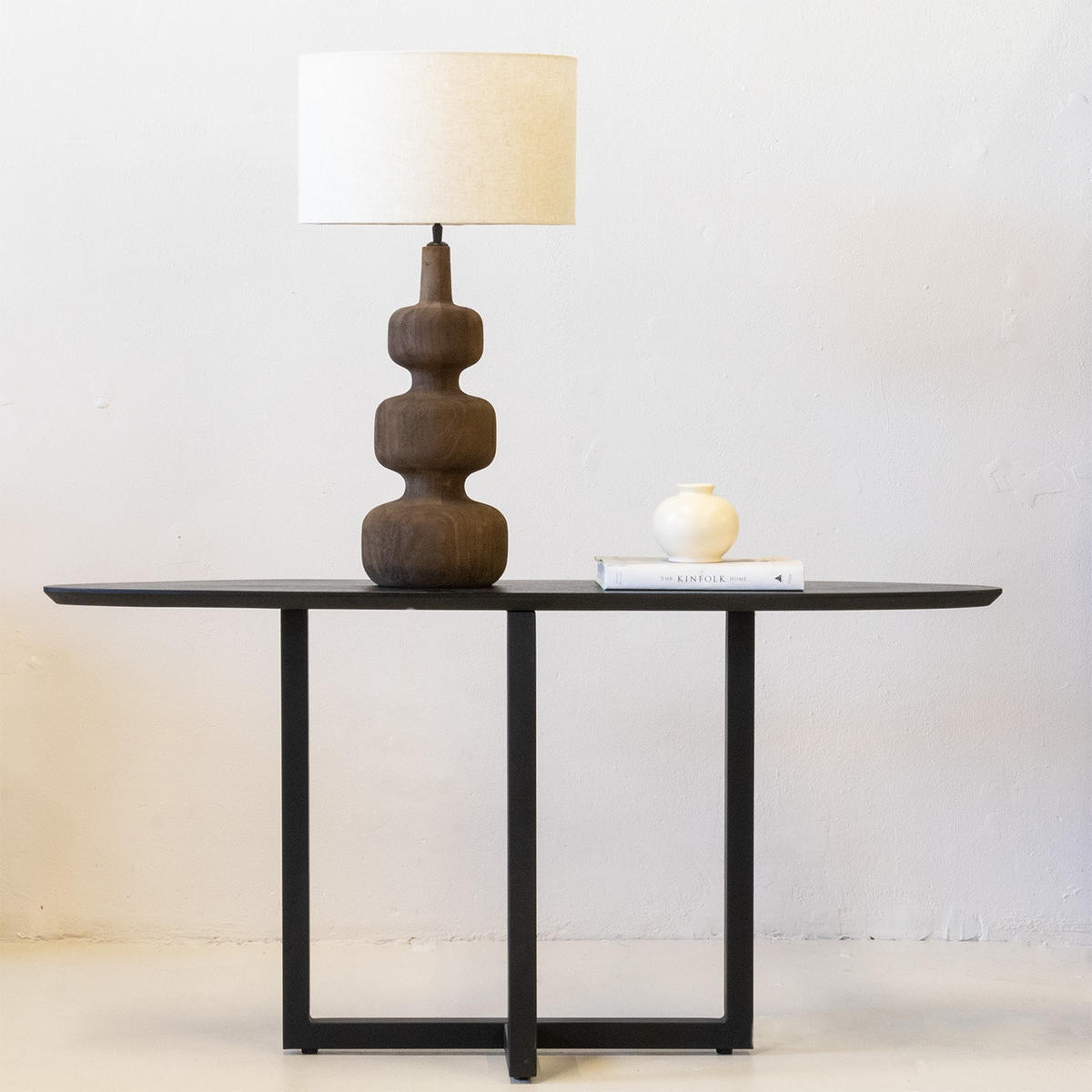 TISCHLAMPE aus Holz 40cm, braun - Braun, Holz (40/40/72cm) - Giga Meubel