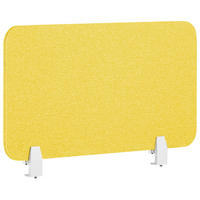 SCHREIBTISCHTRENNWAND 80 x 40 cm Gelb Wally - Gelb, Textil (80/40/2cm) - Beliani