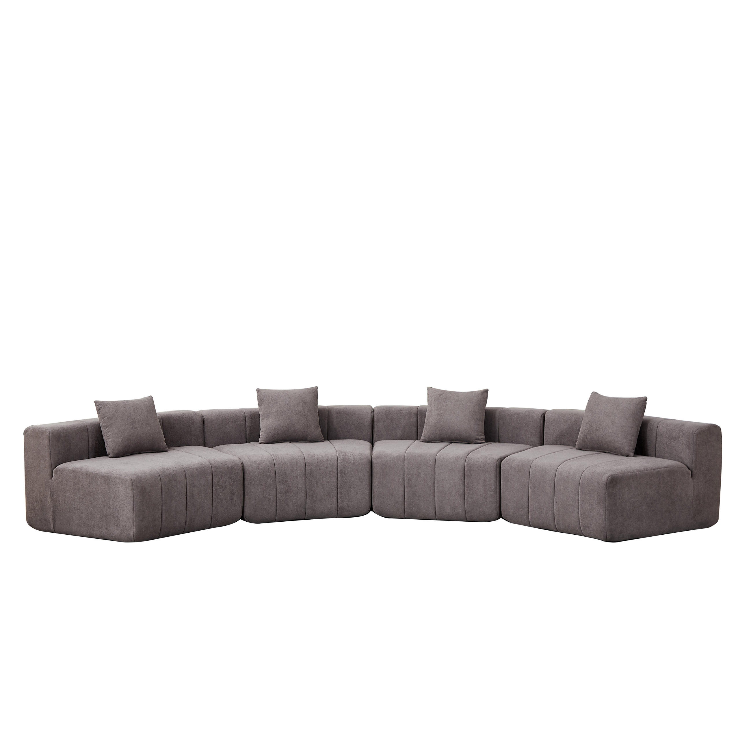 ComfortXL 4-Sitzer-Sofa Grau 383.5x73.6x83.8 cm