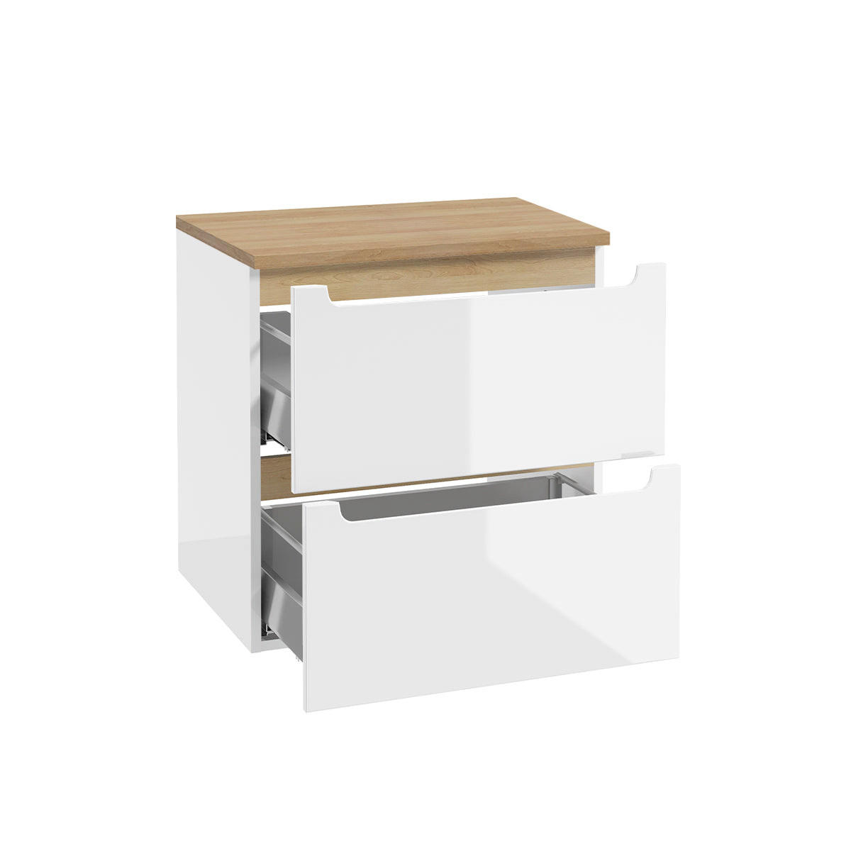 WASCHTISCH 60cm Livia Weiß - Weiß, Holzwerkstoff (60/62.5/46cm) - Petits-meubles