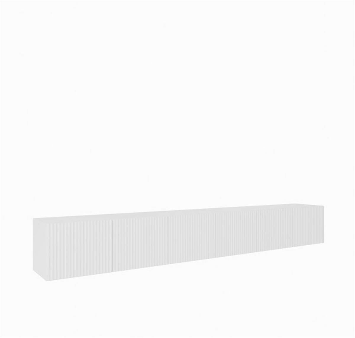 LOWBOARD VAREN 300/41/40 cm, Hängender TV-Schrank Weiß - Weiß, Holzwerkstoff (300/41/40cm) - MASSENO