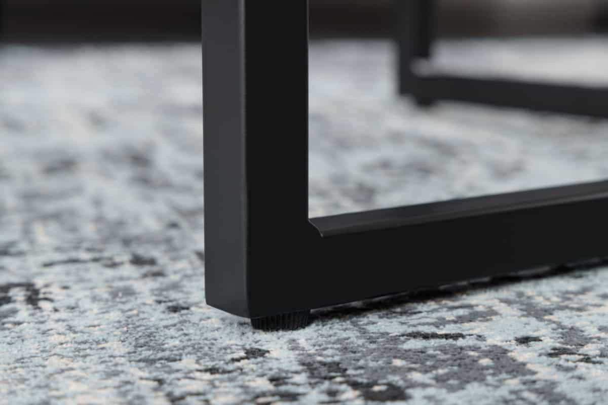 COUCHTISCH BOUTIQUE Marmor rund Weiß 80cm - Schwarz/Weiß, Glas/Metall (80/80/45cm) - riess-ambiente