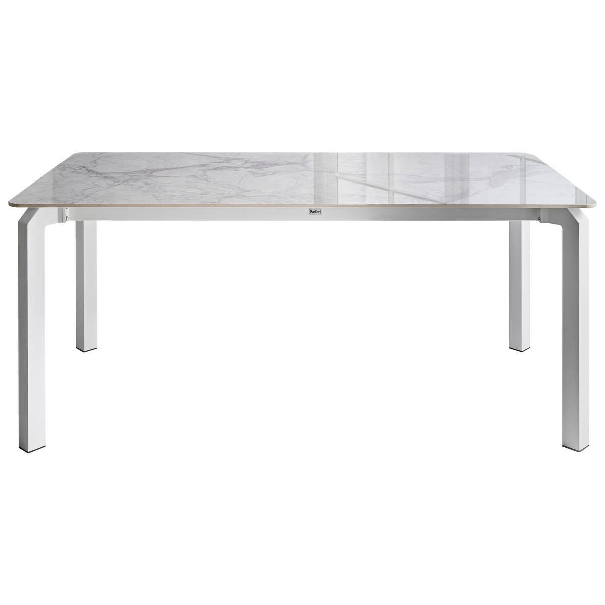 GARTENTISCH 180/90 cm Stein Weißer Marmor Feletto - Weiß, Stein (180/90/76cm) - Beliani
