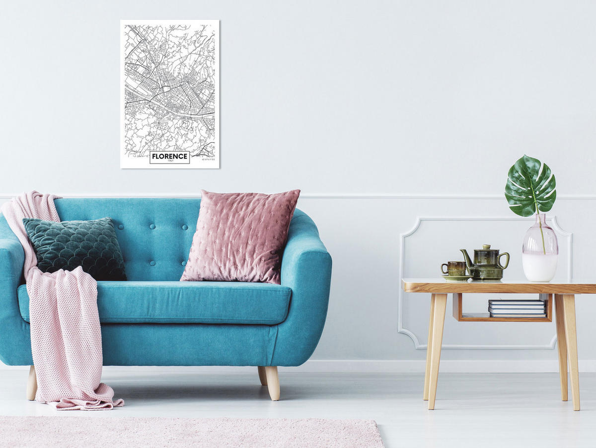 KUNSTDRUCK Schwarz-Weiß 60/90 cm - Schwarz, Textil (60/90cm) - KUNSTLOFT
