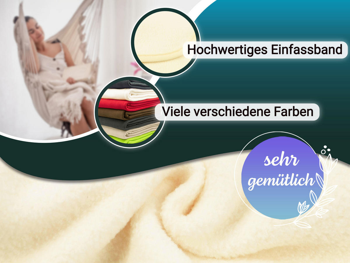 KUSCHELDECKE, 130x170 cm, 100% Polyester, Weiß - Weiß, Textil (130/170cm) - Zollner