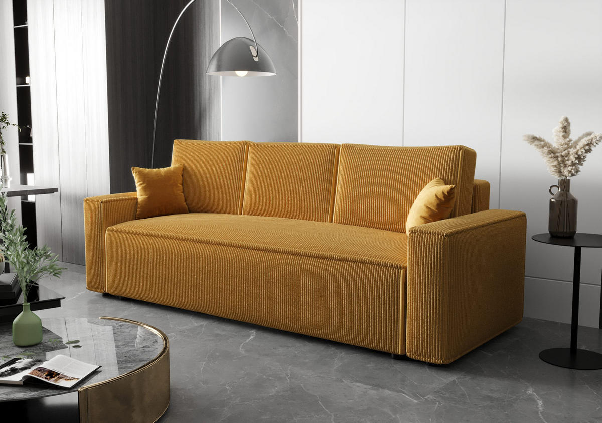 SCHLAFSOFA mit Bettkasten Eldon Braun - Braun, Textil (230/89/85cm) - Fedve