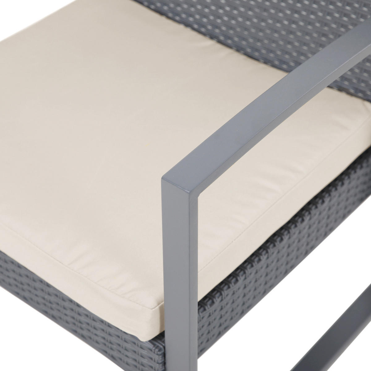 GARTENSET Lois XL Grau/Beige - Beige/Grau, Kunststoff - SVITA