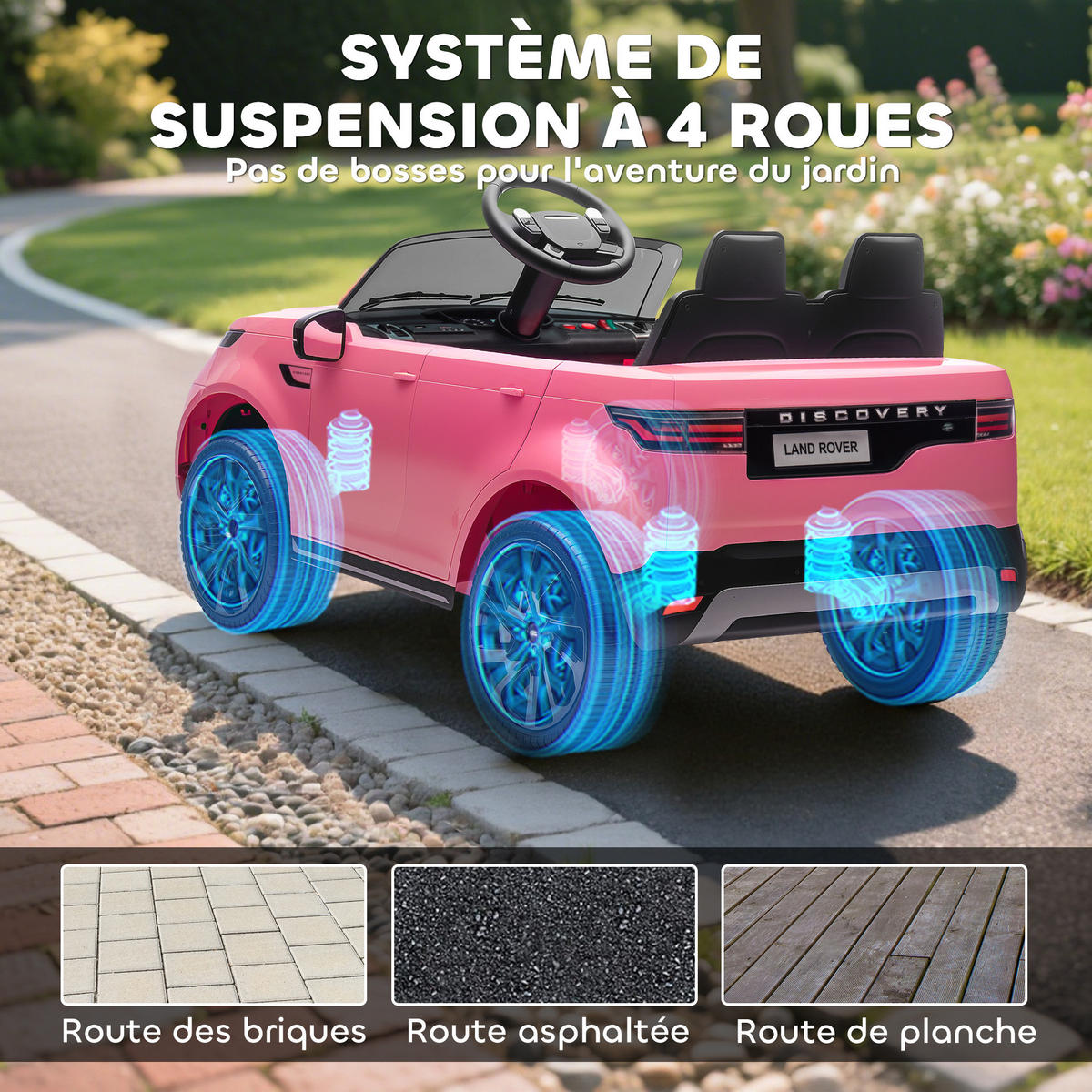 ELEKTRO-KINDERAUTO DE-13159 2,4G Fernbedienung Rosa - Pink, Kunststoff (105/68.5/58cm) - ComfortXL