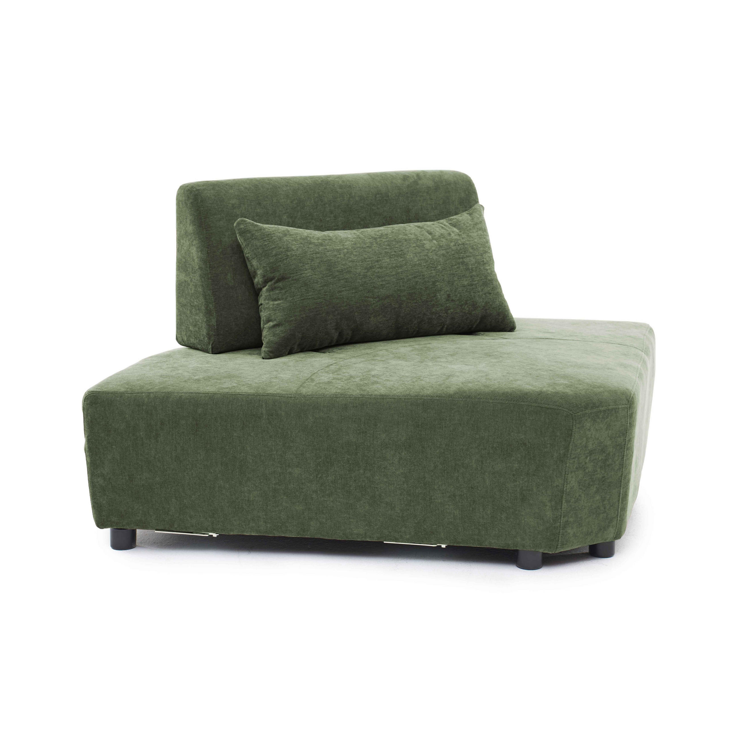 ECKSESSEL, Grün - Grün, Textil (170/82/117cm) - Oviala