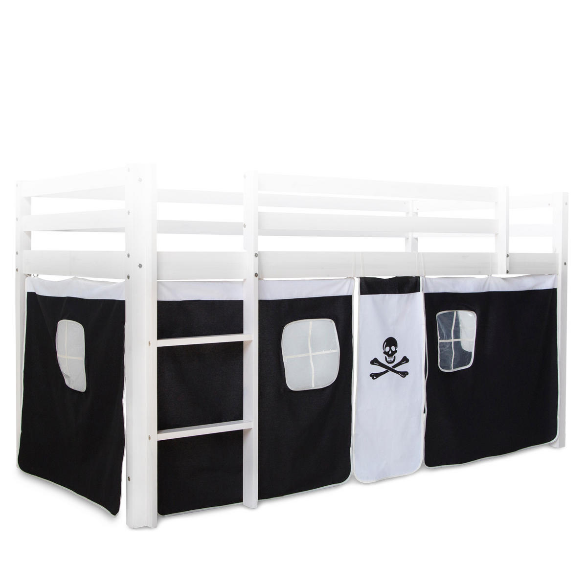 VORHANG für Hochbett Pirat - Weiß, Textil (197/86/1cm) - Homestyle4u