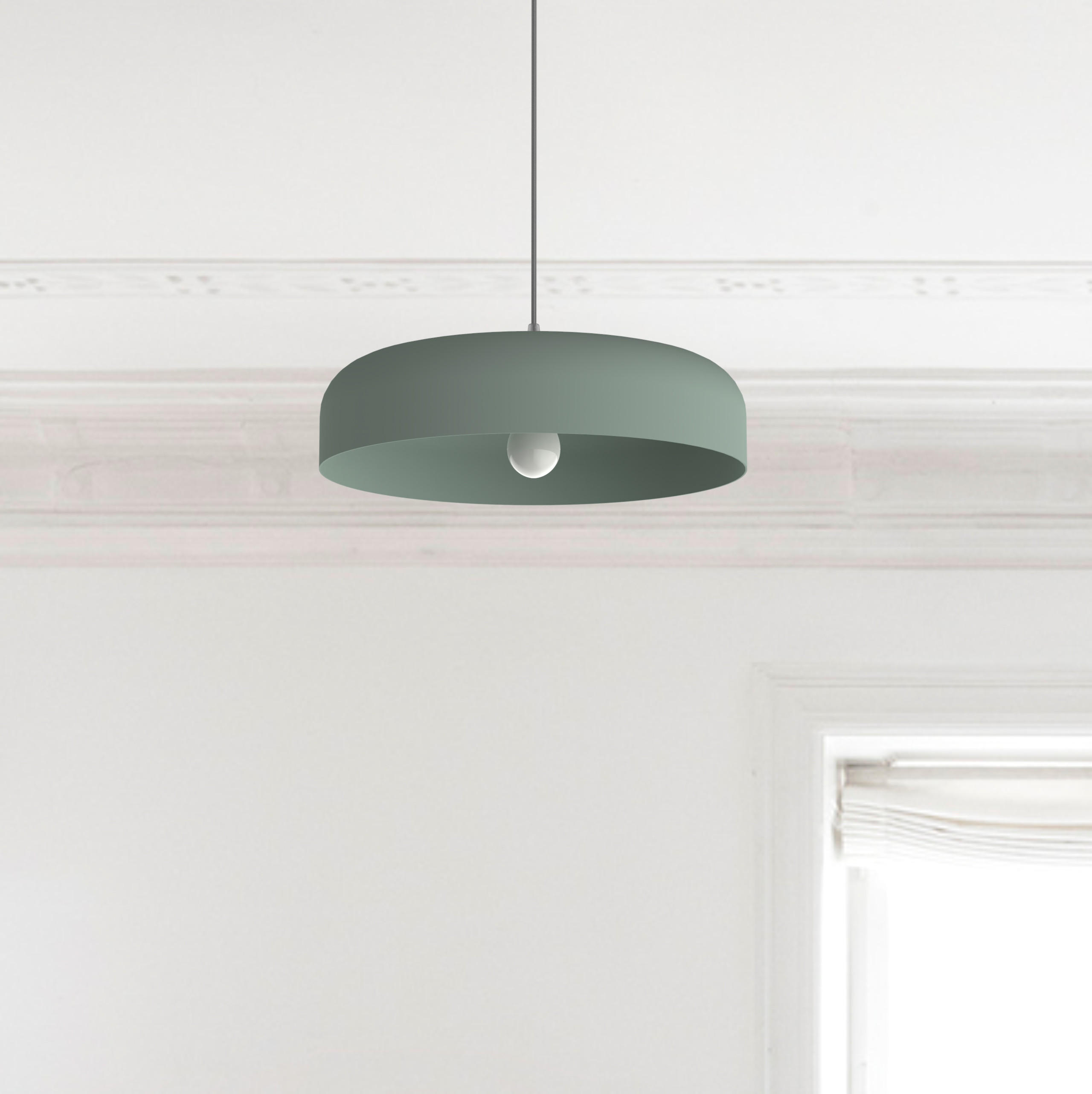 HÄNGELEUCHTE - Grün, Metall (40/40/10cm) - Lumicom