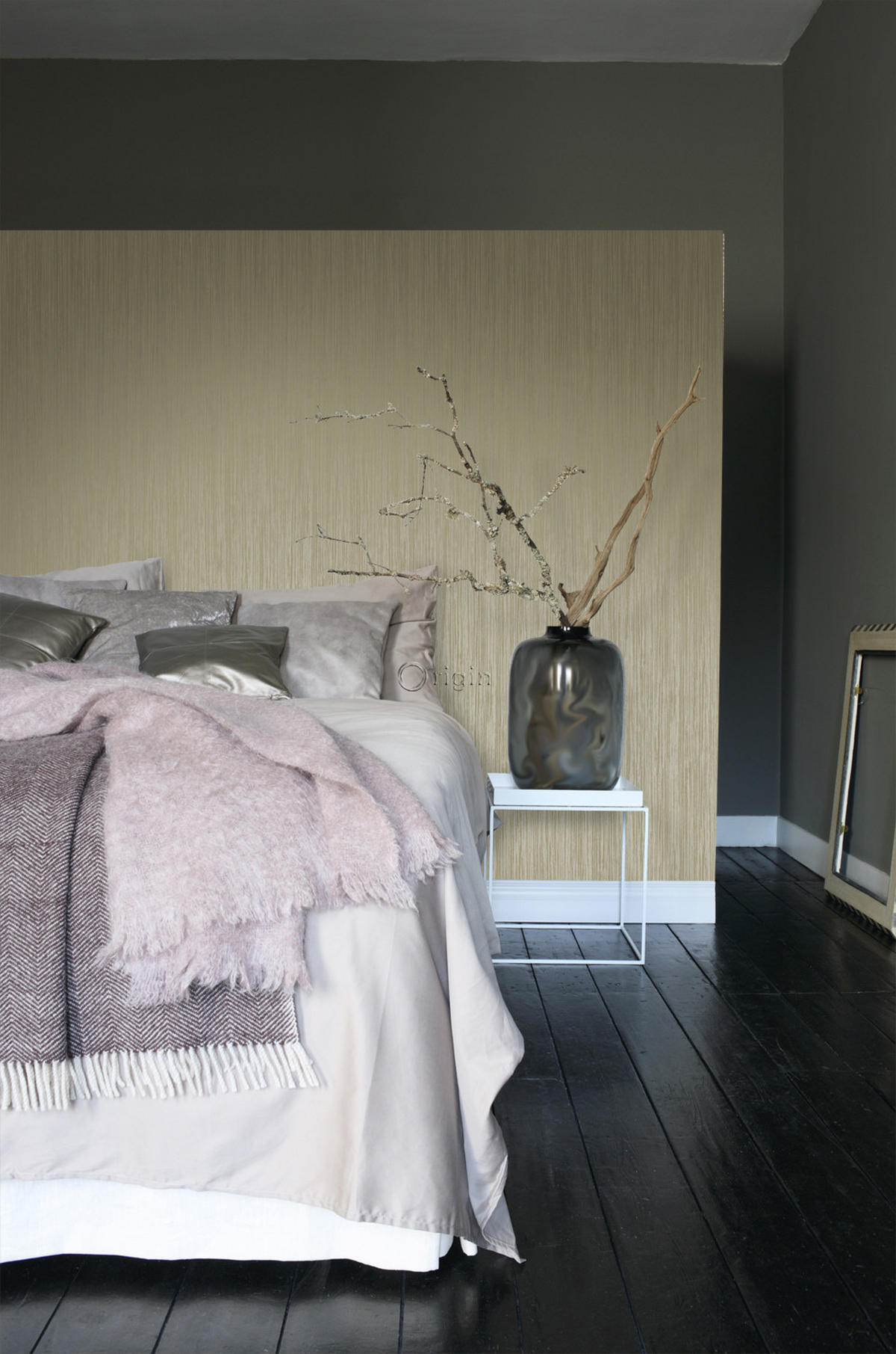 TAPETE feine Streifen 53 cm x 10.05 m - Goldfarben, Papier (53/1000cm) - Origin Wallcoverings