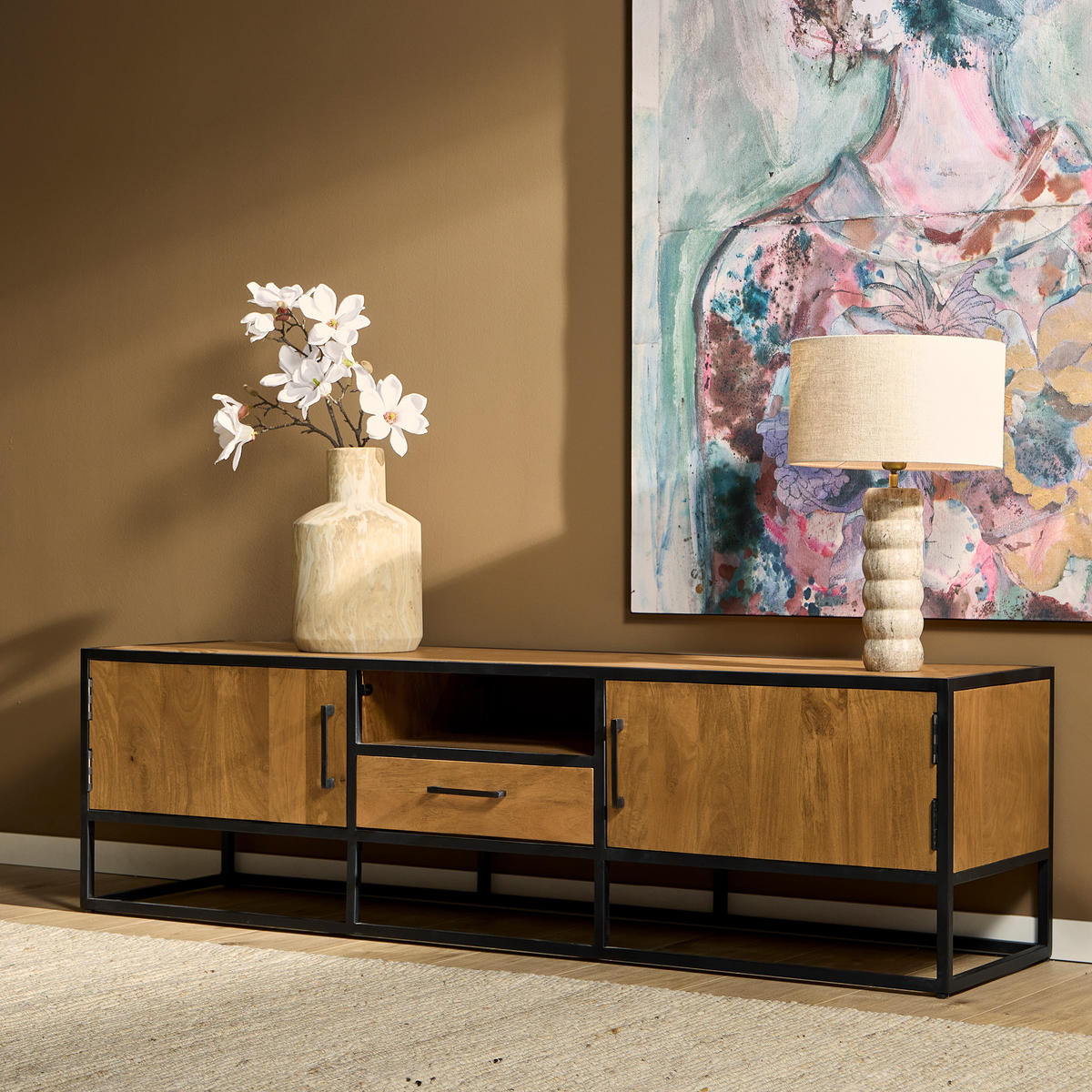 TV-MÖBEL Denver Braun 45/180/50 cm - Braun, Holz (180/50/45cm) - Starfurn