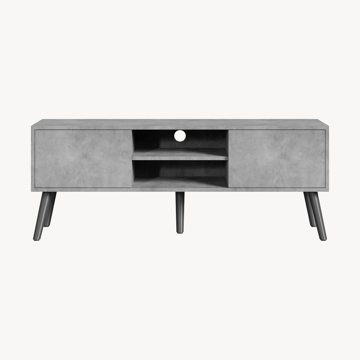 LOWBOARD Eskilstuna - Grau, Holz/Holzwerkstoff (120/46.5/29.5cm) - [en.casa]