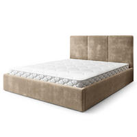 POLSTERBETT AZURI 180x200 cm mit Bettkästen - Beige - Beige, Holz (180/200cm) - MASSENO