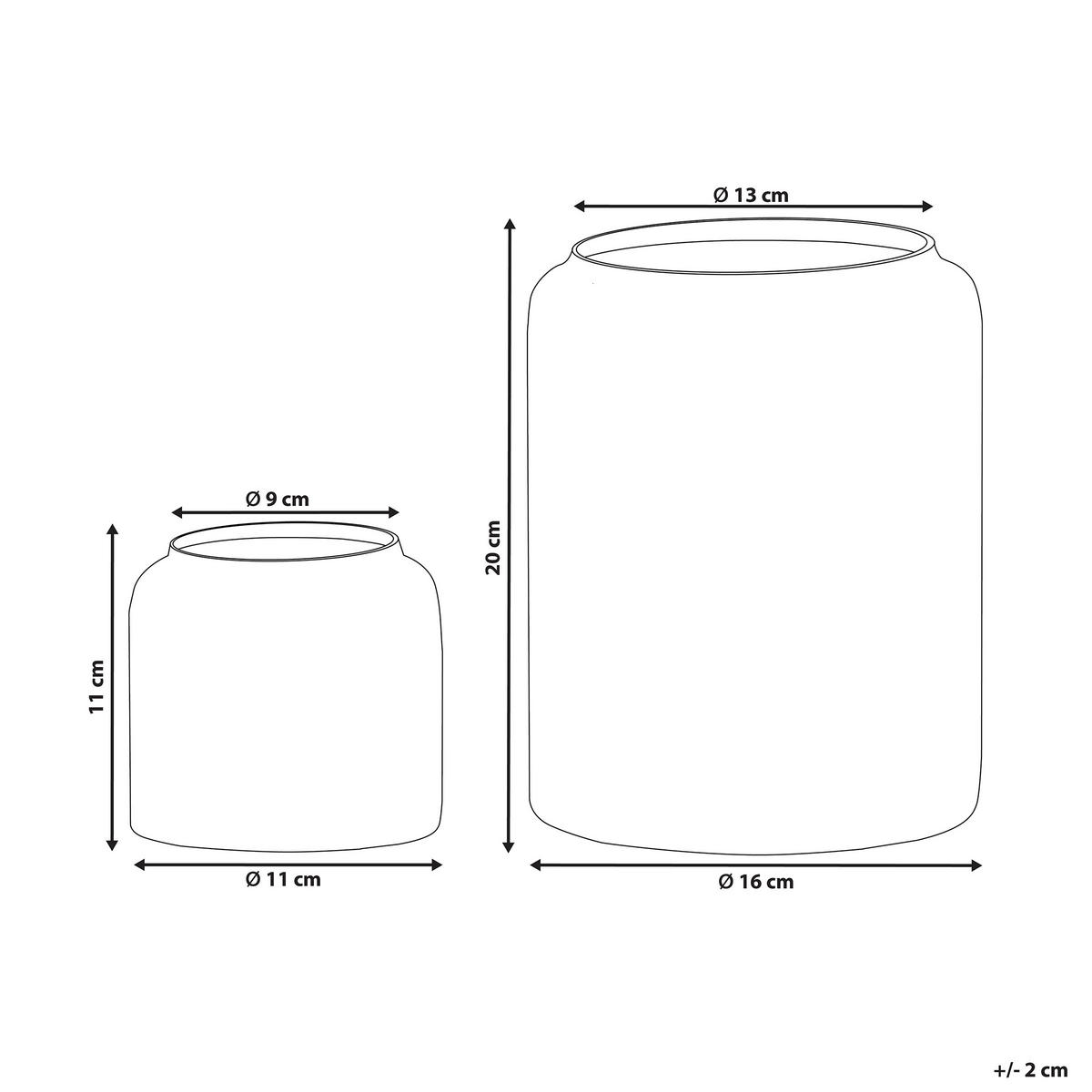 DEKOVASE Glas rosa Rasam - Rosa, Glas (20cm) - Beliani